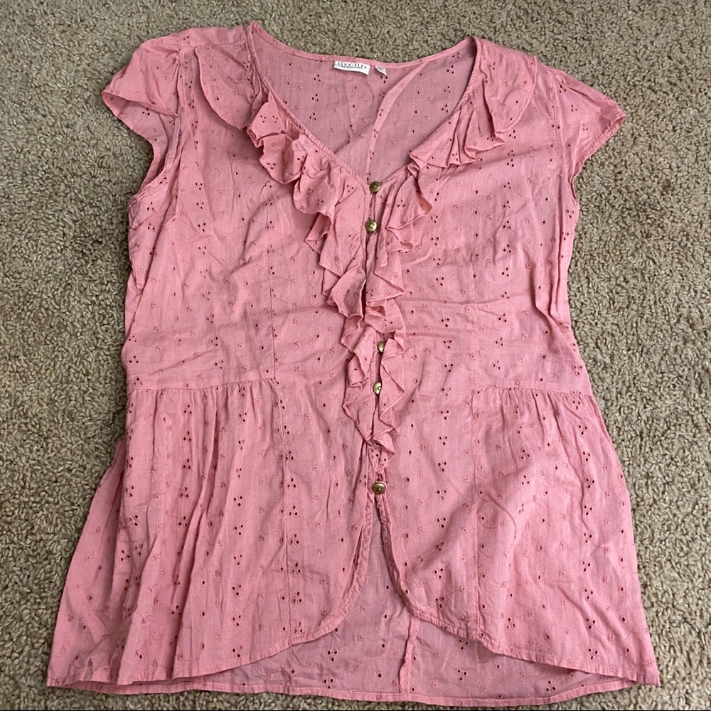 Live Life by Sanctuary size XL eyelet blouse